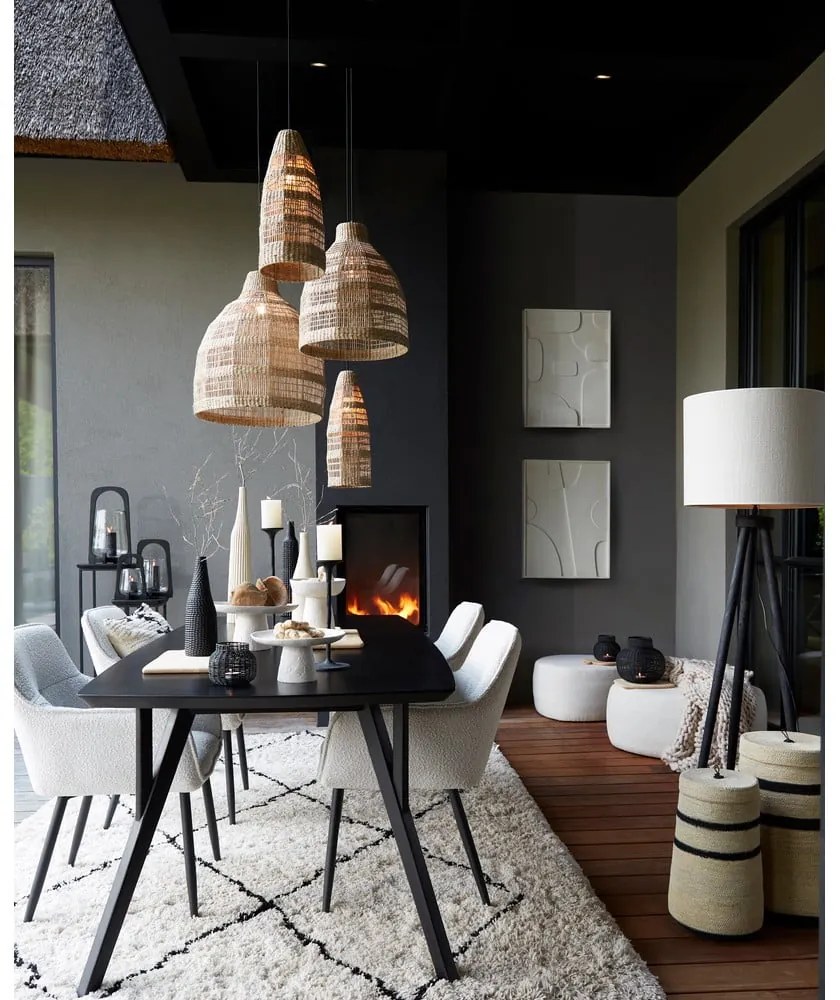 Natúr színű függőlámpa tengerifű búrával ø 50 cm Sagar – Light & Living