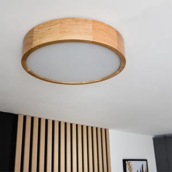 Brilagi - LED RGBW dimmelhető mennyezeti lámpa CARVALHO 2xE27/9W/230V Wi-Fi tölgy átm. 37,5