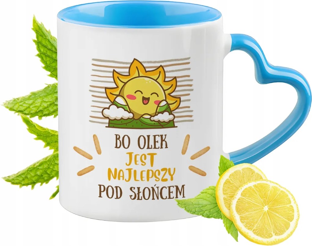 Olka Kék Bögre Szív Alakú Füllel Ajándék