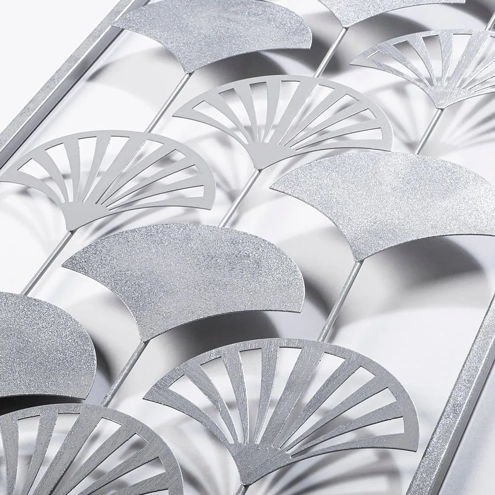 Fém fali dekoráció 32x90 cm Gingko – Wallity