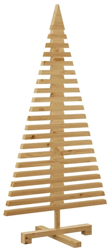 Fából készült Karácsonyfa állvánnyal Barna 120 cm Tömör fenyőfa