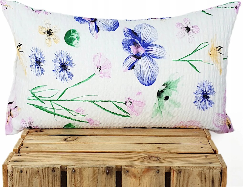 Fakéreg párnahuzat Extra 100% pamut mezei virágok Árvácska 22081-2 50x60