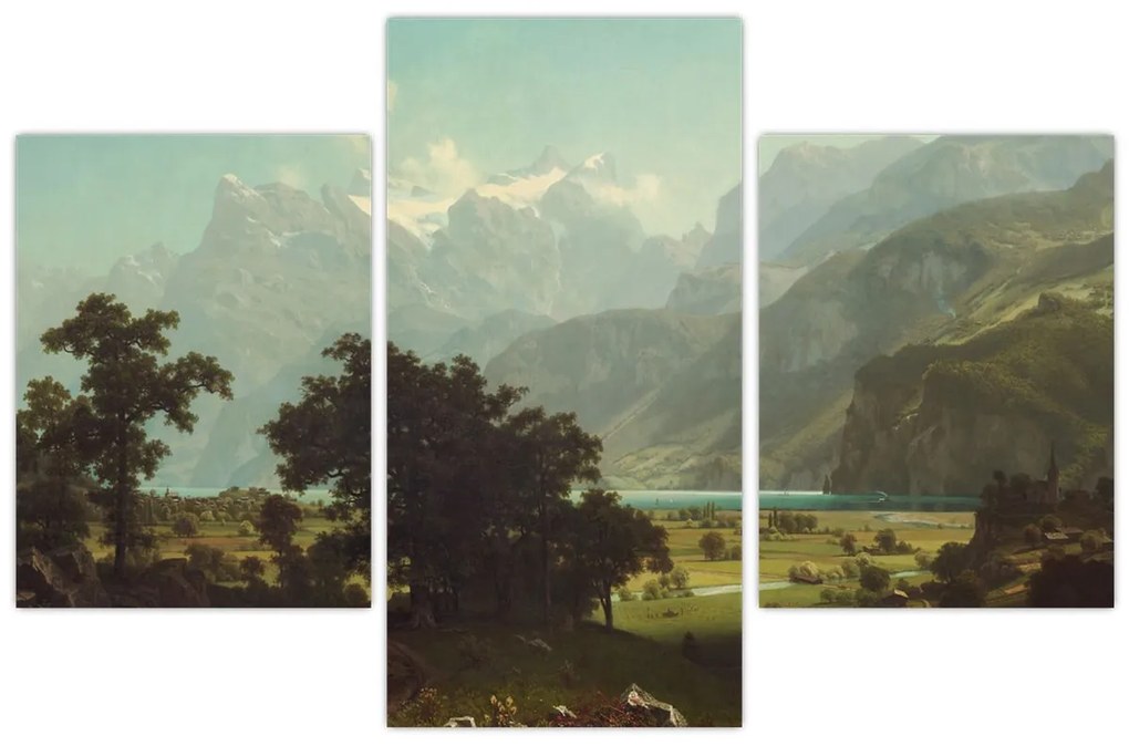 Kép - Albert Bierstadt, Lake Lucerne, reprodukciók (90x60 cm)