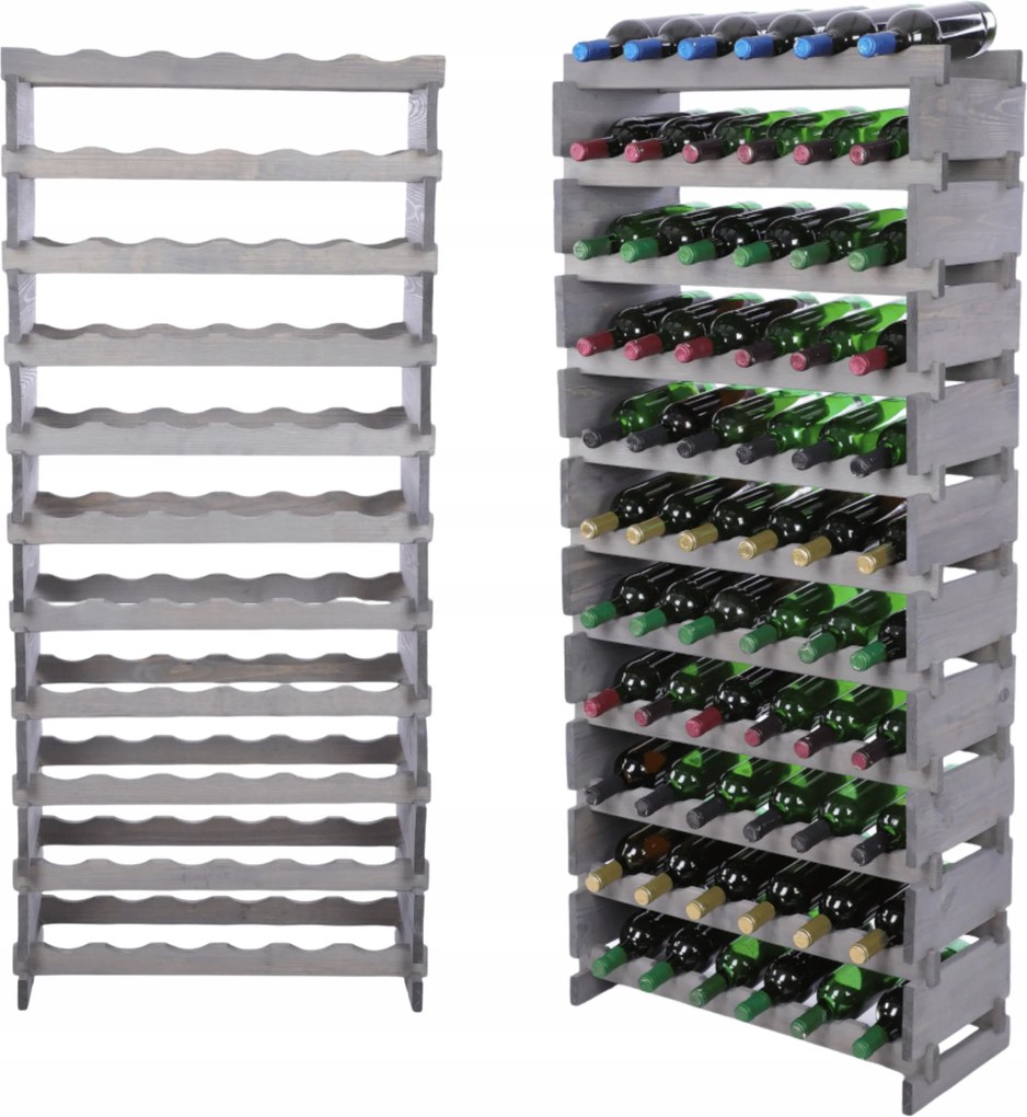 Bortartó állvány moduláris palacktartó 11x6 építs, mint az impregnáló kockák