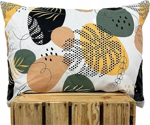 Párnahuzat pamut Prémium kerek kavicsok pöttyök levelek 1865 30x50