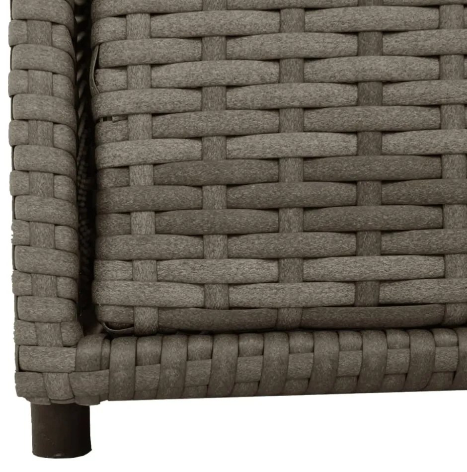 szürke polyrattan kerti tárolószekrény 55 x 59 x 69 cm
