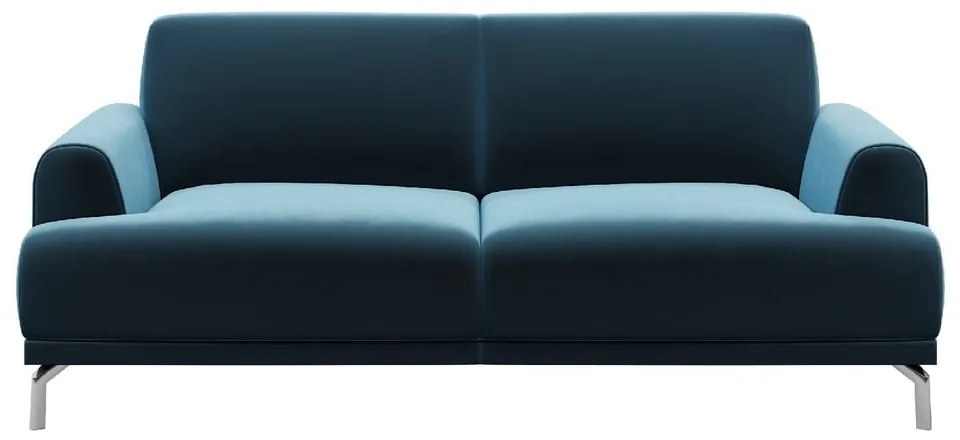 Puzo kék bársonykanapé, 170 cm - MESONICA