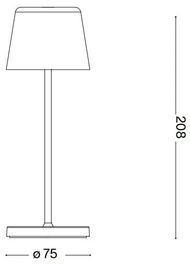 Ideal Lux - CUTE LED/2,5W/3,7V IP65 fehér érintős asztali lámpa, dimmelhető