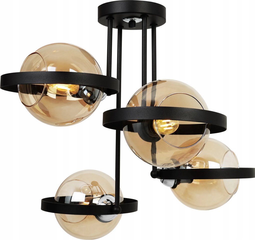 Mennyezeti Lámpa Lógó Csillár Üveg Gömbök Méz Gyűrű Loft Glamour