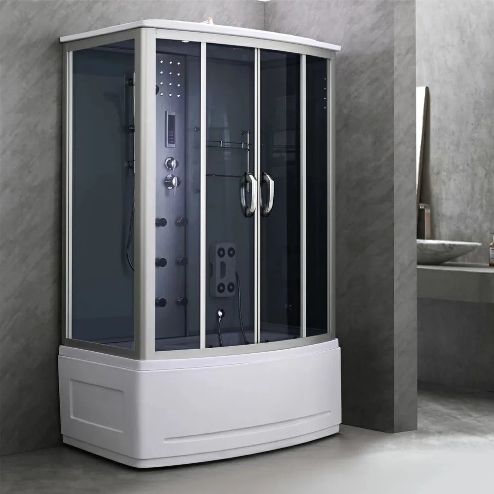 Emilia 135 Hidromasszázs Kádkabin elektonikával Black