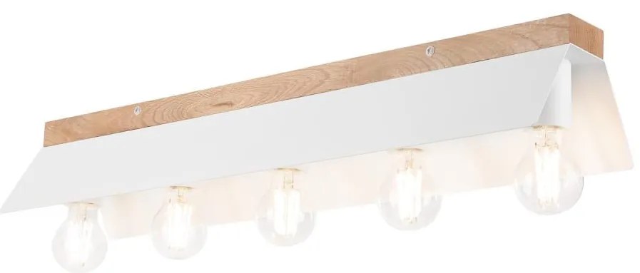 Lamkur Mennyezeti lámpa ESME 5xE27/15W/230V fehér/tölgy LA53387