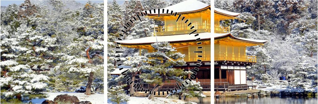 Kép - Kinkakuji, Japán (órával) (90x30 cm)