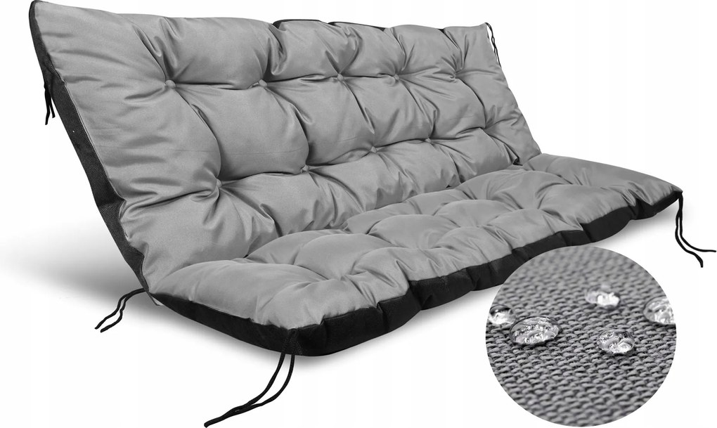 2 Kerti párna 100x50 cm padhoz Hinta Vízálló Sötétszürke