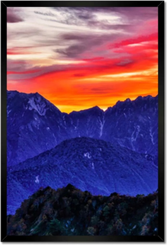 Poszterek keretben 40x60 Hegyi táj nyugattal