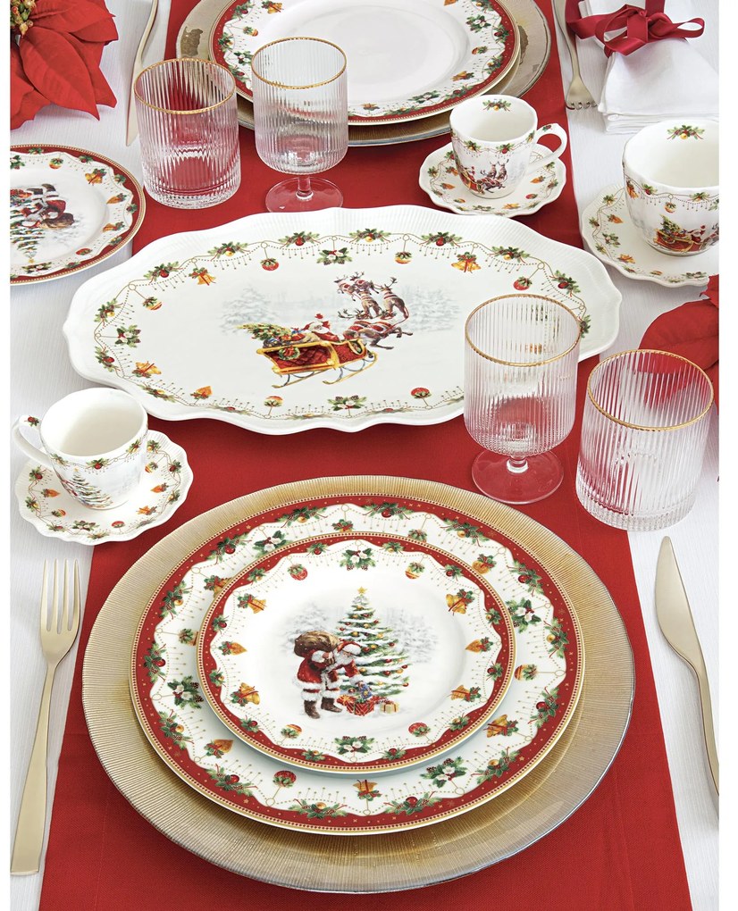 Karácsonyi porcelán desszertes tányér Nostalgic Christmas Time