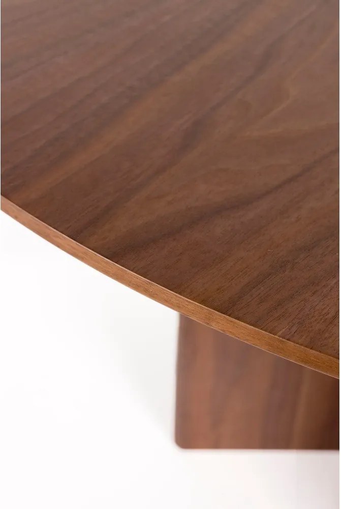 Kerek étkezőasztal diófa dekorral ø 120 cm Laurent – White Label