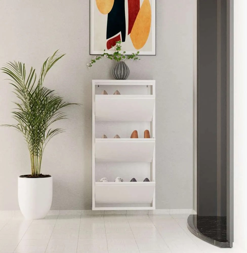 Cipősszekrény, fehér, 50 cm – TR159ORN1102