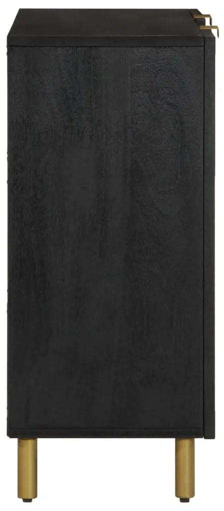 fekete szerelt fa tálalószekrény 90 x 33 x 75 cm