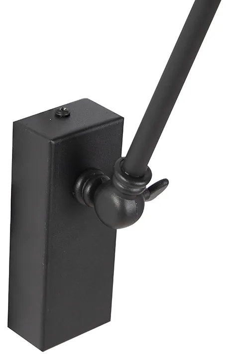 Design fali lámpa fekete állítható - Luna