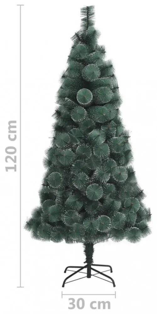 zöld PET műkarácsonyfa állvánnyal 120 cm