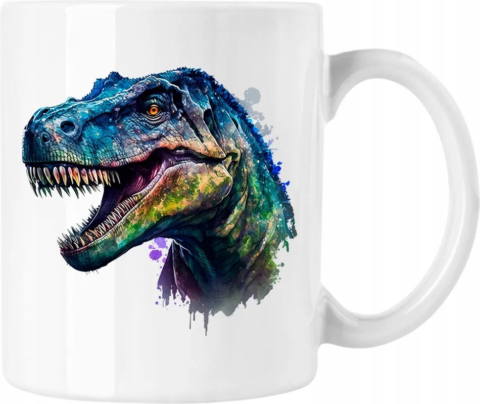 Bögre Dino Dinoszaurusz trex 03 Fehér 330ml