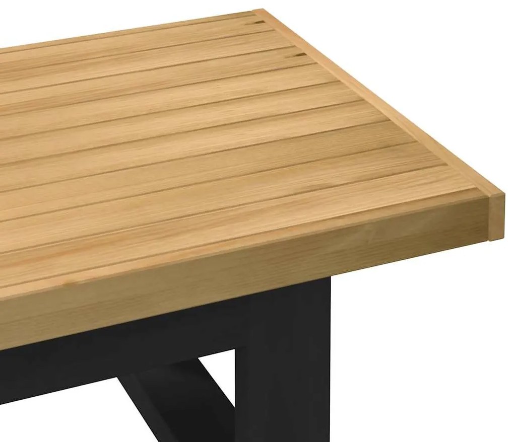 dohányzóasztal NOAIN U alakú lábak 120x60x40cm tömör fa fenyőfa