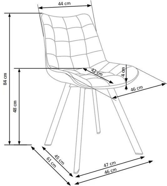COMORO étkezőszék, 1 db, rózsaszín