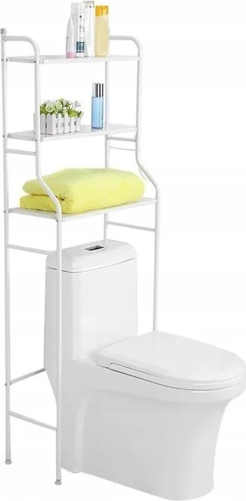 Álló polc Wc ülőke fürdőszoba szekrény polc 3 polc
