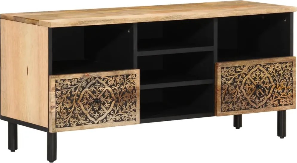 vidaXL tömör mangófa TV-szekrény 100 x 33 x 46 cm