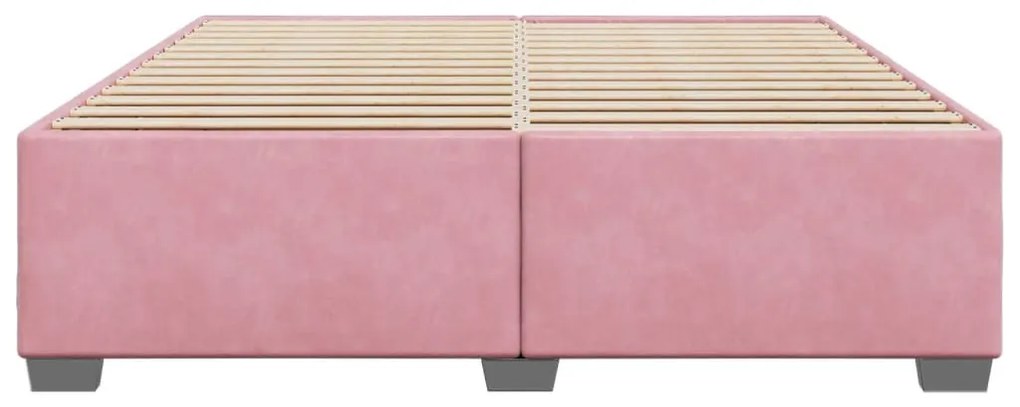 rózsaszín bársony ágykeret 180x200 cm