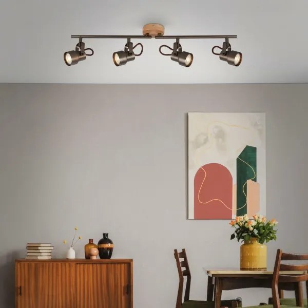 Briloner 2872-045 - LED Spotlámpa TAHUN 4xGU10/5W/230V 3000K barna