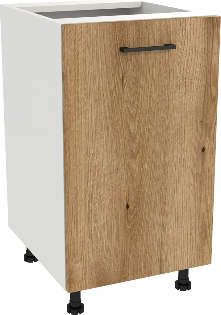 Konyhaszekrény alsó 45 Capri korpusz fehér front tölgy Evoke