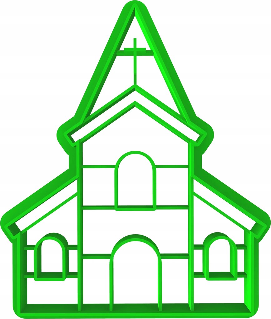 Forma Lyukasztó Sütemény- és Mézeskalácsvágó Áldozás Templom 8cm