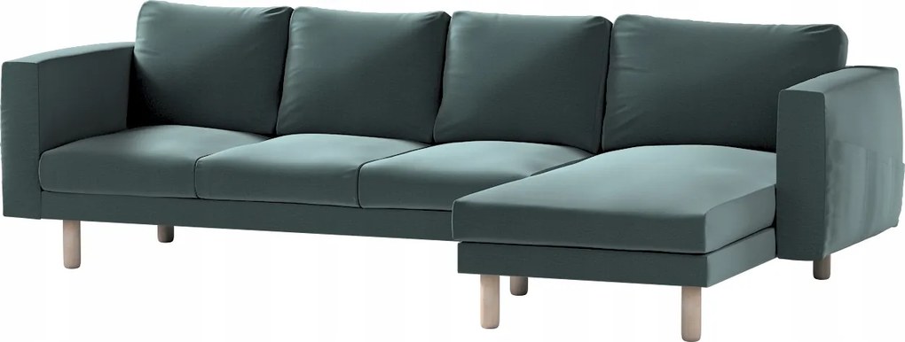 Dekoria Norsborg 4 személyes kanapé huzat Ikea székkel zöld