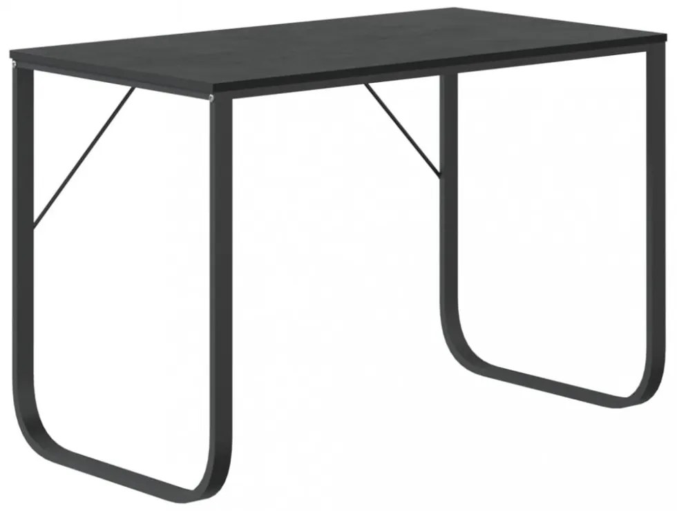 fekete forgácslap számítógépasztal 110 x 60 x 73 cm
