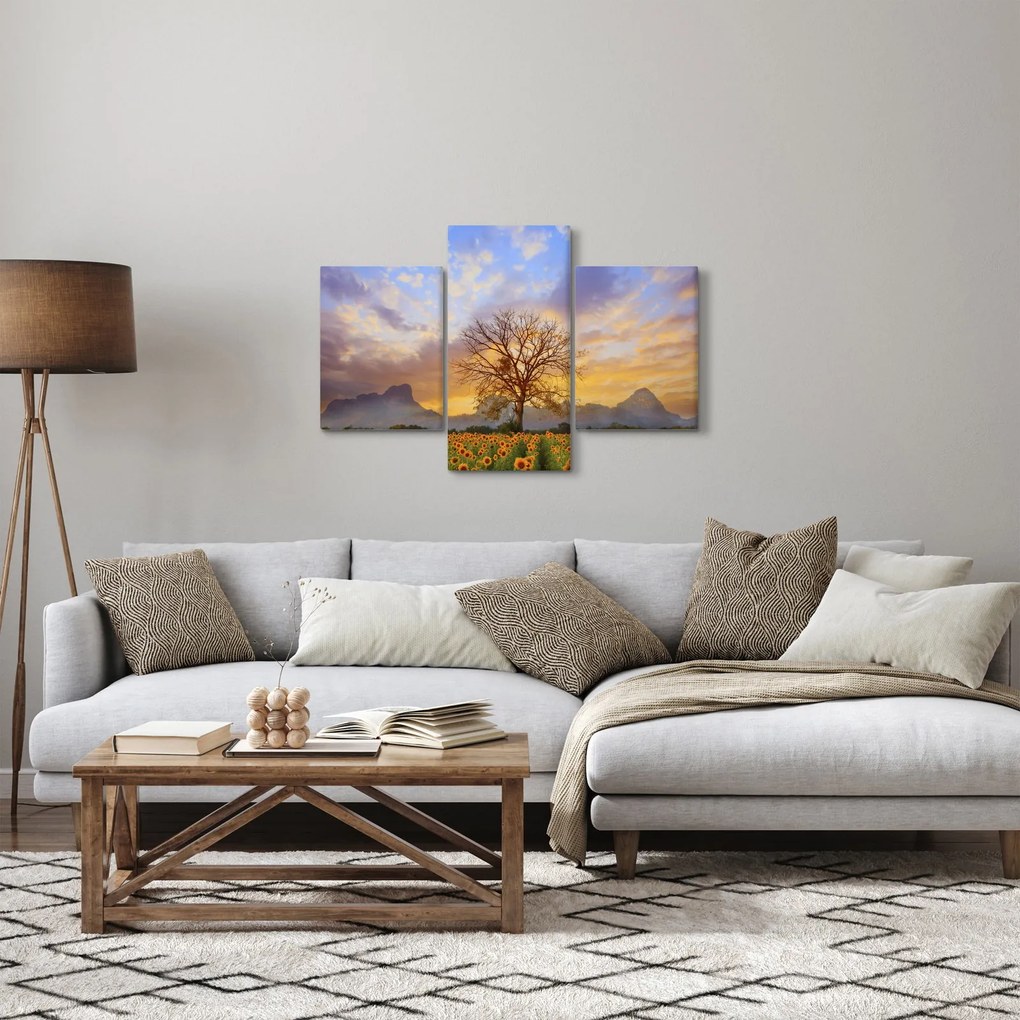 Kép - Táj napraforgóval (90x60 cm)