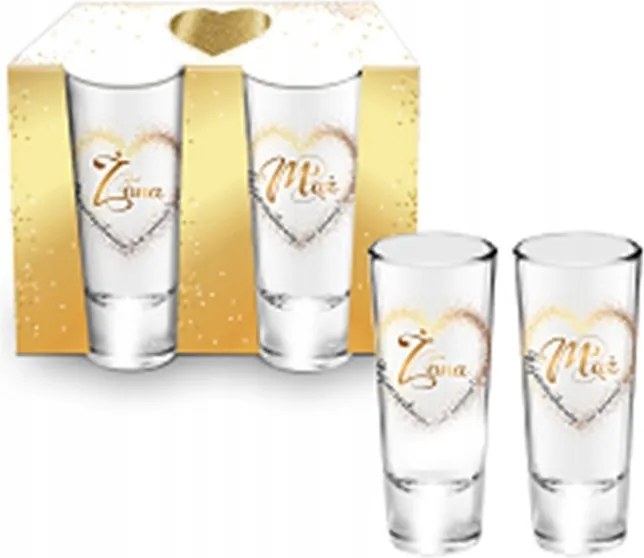 Poharak 2 db-os Esküvői Szett Férj Feleség Boldog