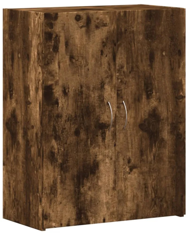 füstös tölgy színű szerelt fa irattartó szekrény 60x32x77,5 cm
