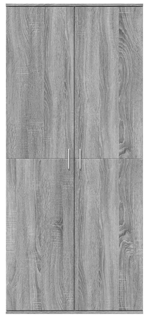 szürke sonoma színű szerelt fa magasszekrény 80 x 35 x 180 cm