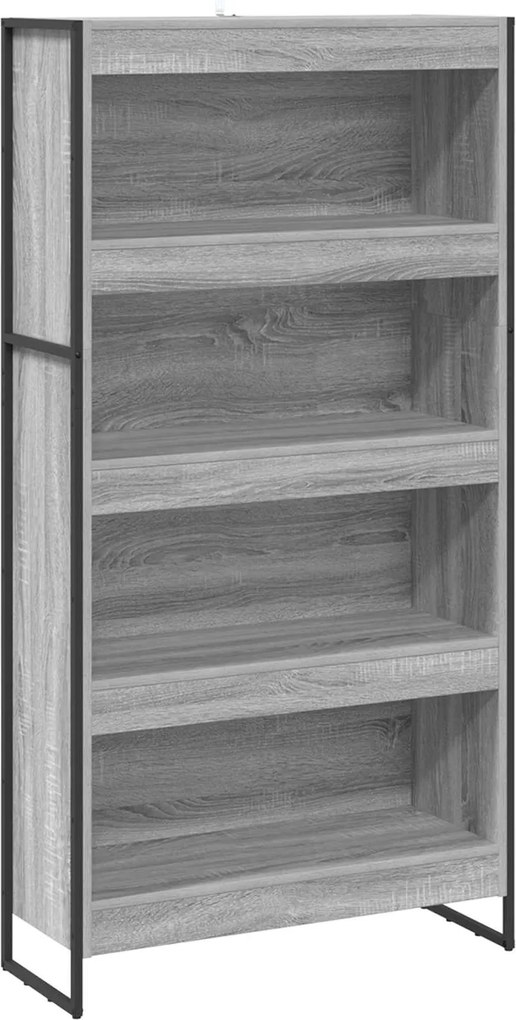 vidaXL Könyvespolc 2 pcs Szürke Sonoma 80 x 30 x 155 cm Faanyag