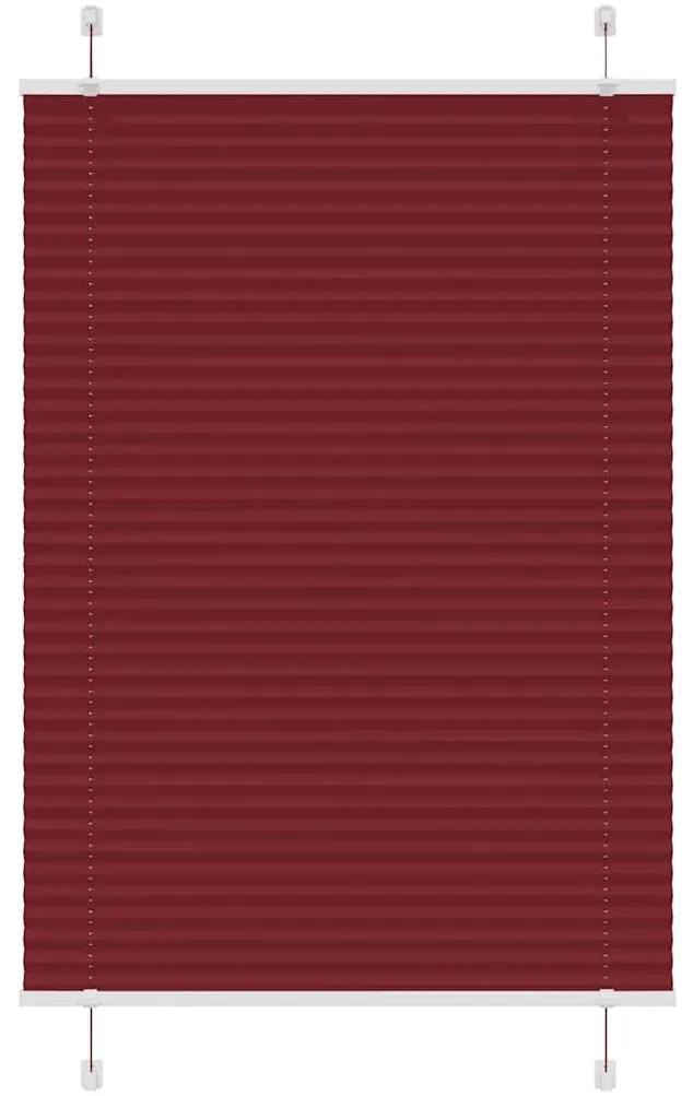 pliszírozott redőny Bordeaux piros 100x150 cm szövetszélesség