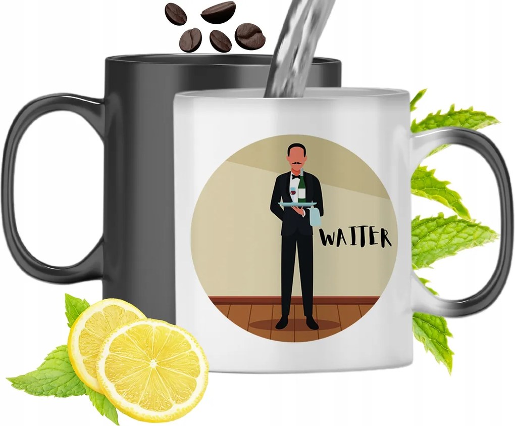 Mágikus Bögre Pincérnek Színváltós, fényképes nyomattal