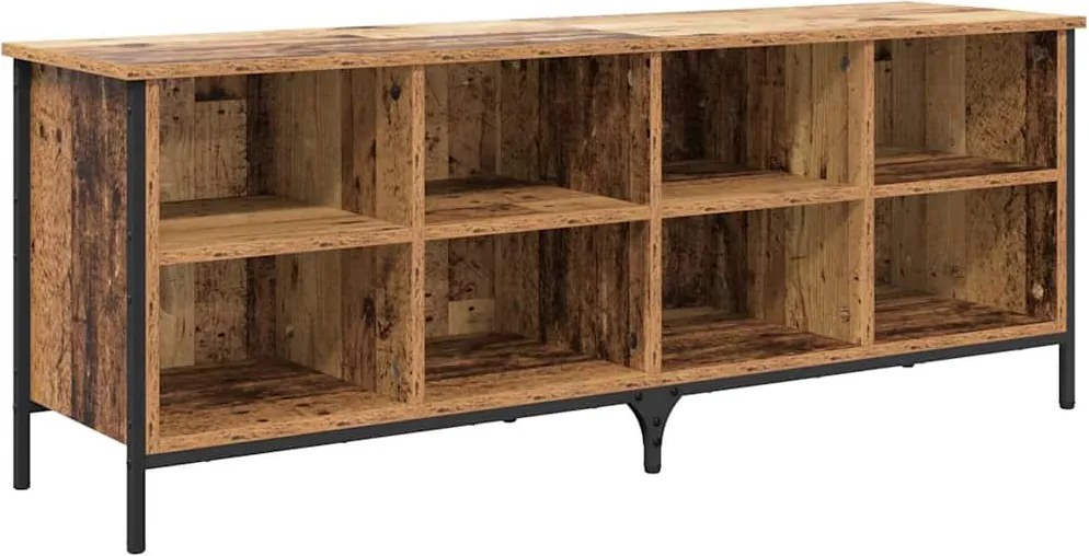 vidaXL Cipőszekrény Öreg fa 131 x 35 x 50 cm Műszaki fa és vas