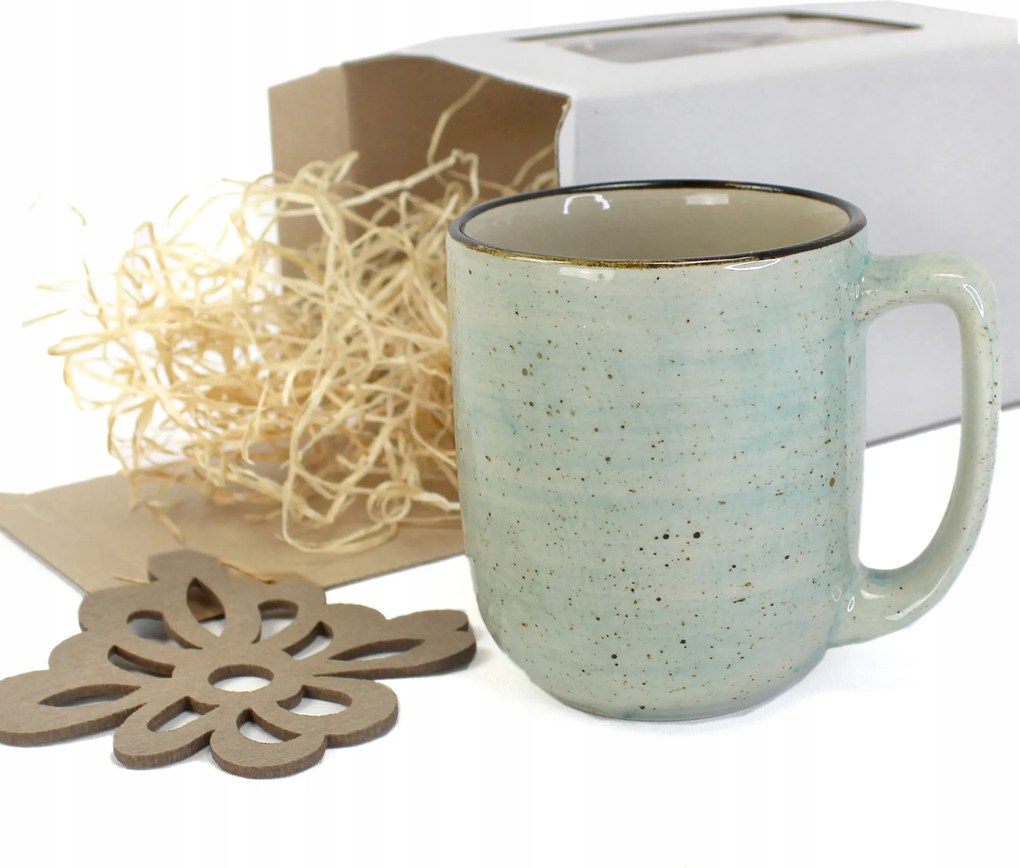 Ajándék szett Big Rustic kerámia bögre+ filc alátét