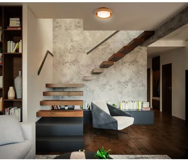 Osram - Mennyezeti lámpatest ORBIS MADRID 2xE27/10W/230V, átm. 29 cm, fa dekor