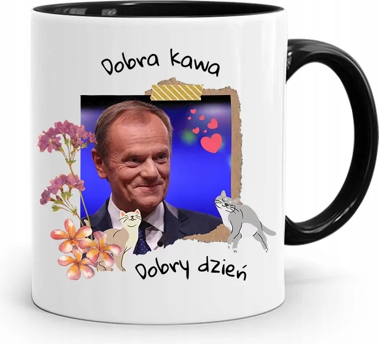 Bögre Fekete Donald Tusk Po Platform Ajándék