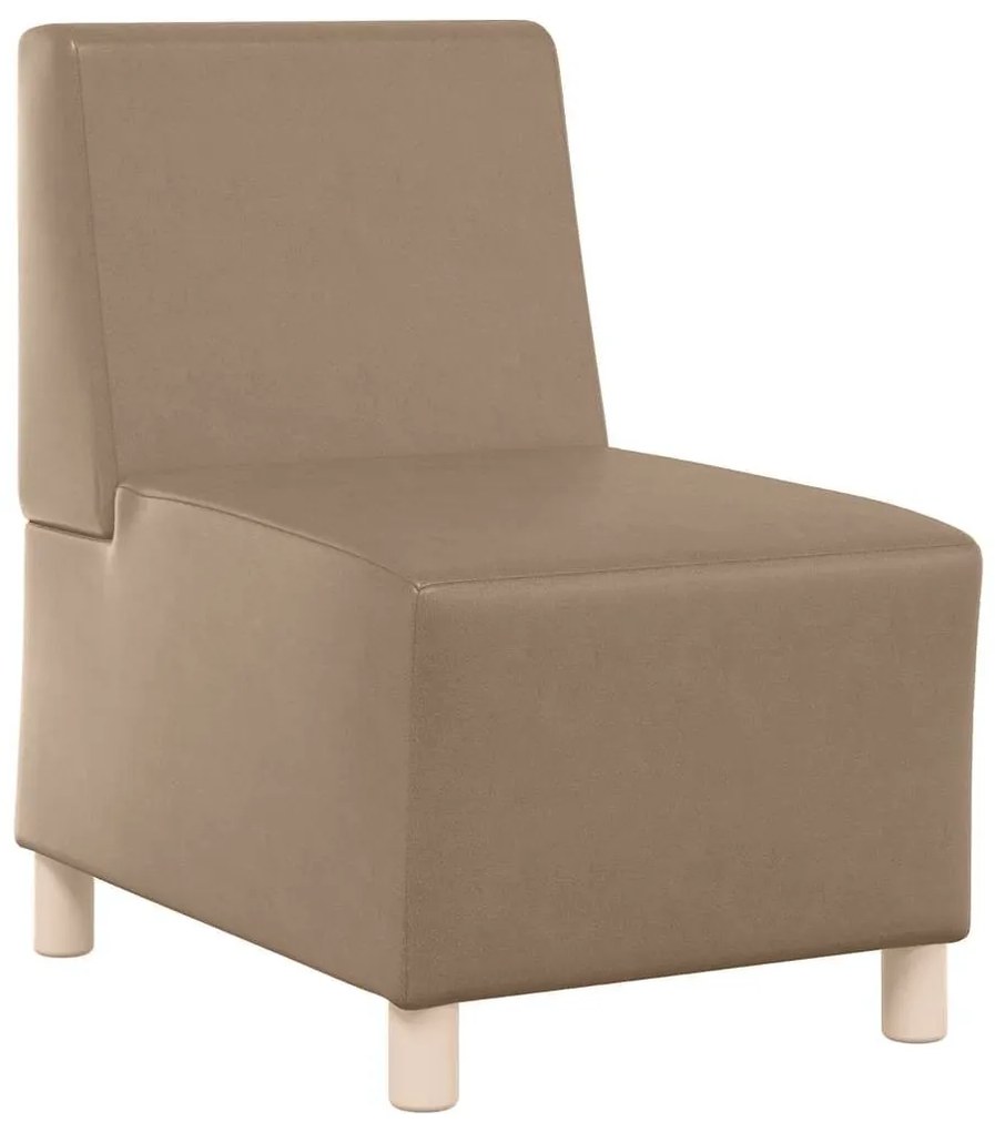 kávészínű műbőr kanapéfotel 55 cm