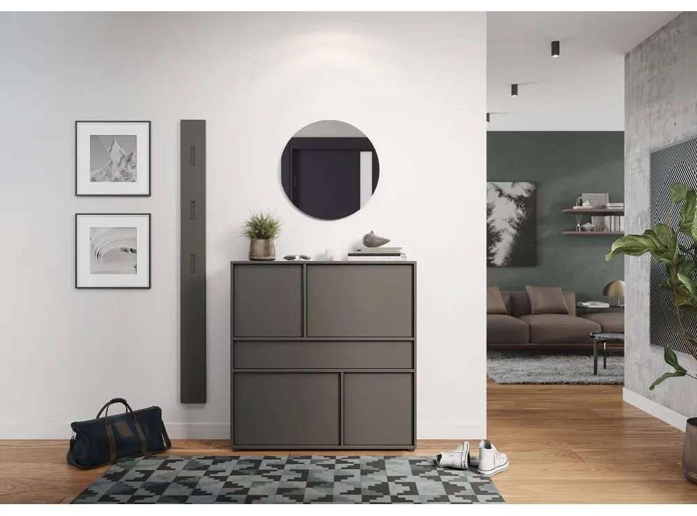 Antracitszürke szekrény 105x108x25 cm Ameca 2.0 – Germania