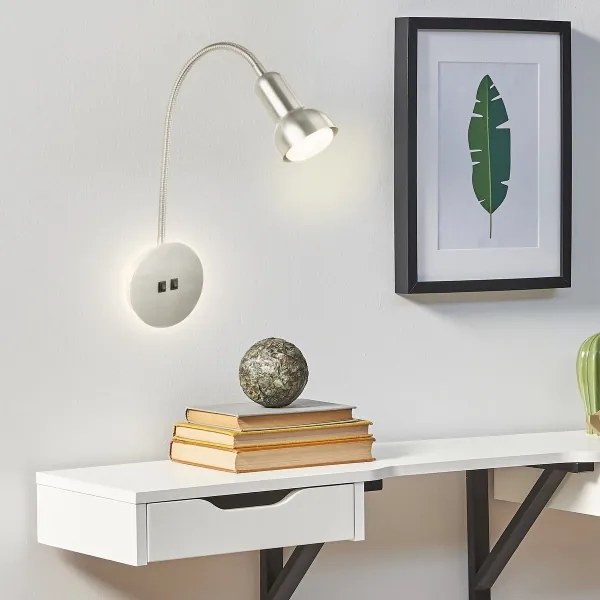 Briloner 2178012 - LED Rugalmas fali lámpa 1xE14/10W/230V + LED/3W króm