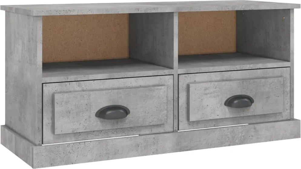 vidaXL betonszürke szerelt fa TV-szekrény 93 x 35,5 x 45 cm